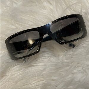 Donna Karan Black Studded Glasses